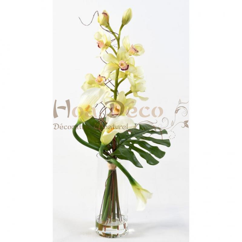BOUQUET ARTIFICIEL CYMBIDIUM