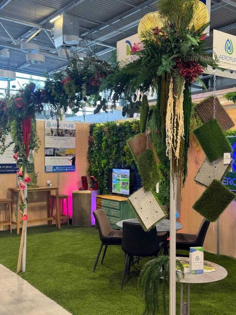 AEROPURE salon exposition Hoa deco artificiel stabilisé mix plantes