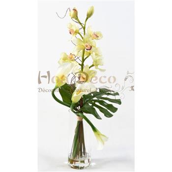 BOUQUET ARTIFICIEL CYMBIDIUM