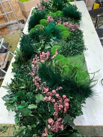 cadre plafond vegetal HOA DECO PLOTON 2022 design orchidee dendrobium fleurs design
