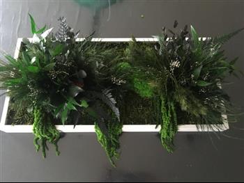 cadre stabilisé lichen Hoa déco mono 22x22cm sur mesure zen spirit green wall tendance