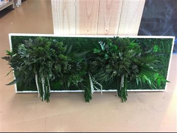 cadre stabilisé lichen Hoa déco mono 22x22cm sur mesure zen spirit green wall tendance