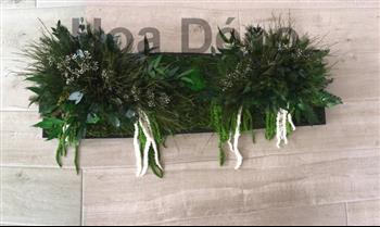cadre stabilisé lichen Hoa déco mono 22x22cm sur mesure zen spirit green wall tendance