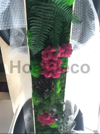 cadre stabilisé lichen Hoa déco mono 22x22cm sur mesure zen spirit green wall tendance