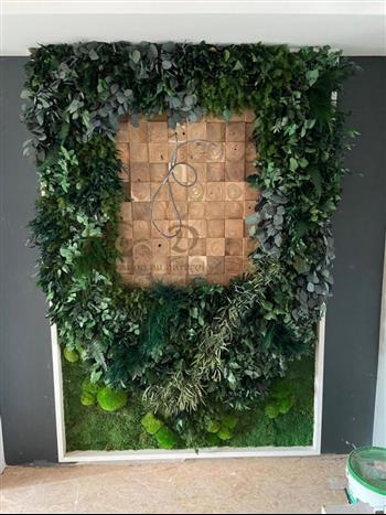 ETPS CORBEAUX mur vegetal stabilisé by HOA DECO plafond vegetal enseigne lichen naturel