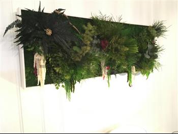 cadre stabilisé lichen Hoa déco mono 22x22cm sur mesure zen spirit green wall tendance mur végétal