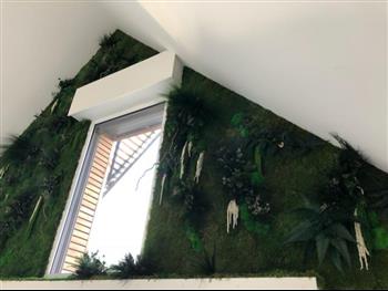 mur stabilisé particulier Dinard Végétalisé bow window hoa déco green wall naturel designe décoration