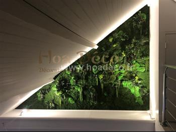 Mur stabilisé Hoa déco atelier fabrication angle niche jardins suspendus zen spirit Green wall fleurs stabilisé architecture moderne spot eclairage led