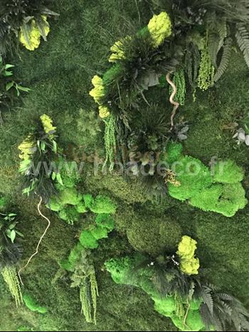 Mur stabilisé Hoa déco atelier fabrication angle niche jardins suspendus zen spirit Green wall fleurs stabilisé fond d ecran