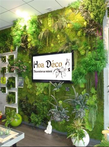 mur avec télévision TV design creation sur mesure commerce 35 Hoa déco BZH