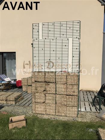 mur végétal naturel en sphaigne du Chili avant plantation végétale