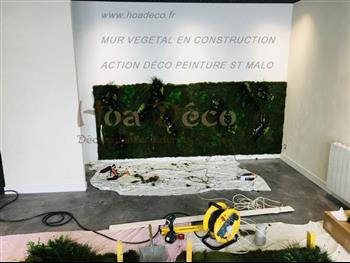 mur végétal stabilisé design épuré ACTION DECO PEINTURE st malo 35 green wall zen attitude spirit mur stabilisé en construction