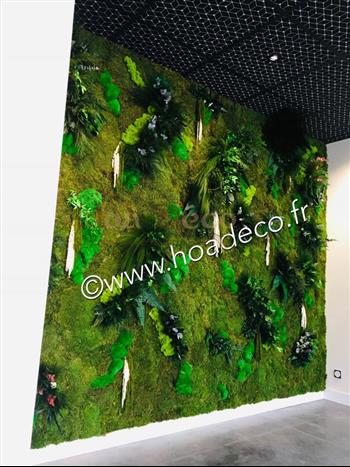 mur végétal stabilisé design épuré ACTION DECO PEINTURE st malo 35 green wall zen attitude spirit mur stabilisé murs vegetaux amranthe HOA DECO CREATION TENDANCE 2020
