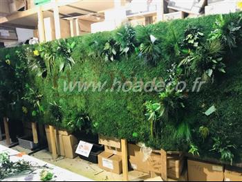 mur vegetal stabilisé HOA DECO CREATION TENDANCE DESIGN 2020 Aménagement intérieur Green wall murs vegetaux esprit zen LOGO BROOKLYN KANTEEN MARSEILLE