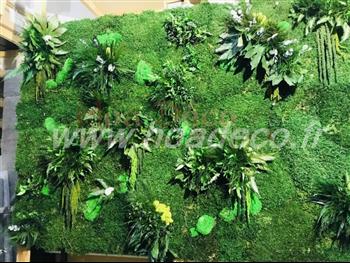 mur vegetal stabilisé HOA DECO CREATION TENDANCE DESIGN 2020 Aménagement intérieur Green wall murs vegetaux esprit zen LOGO BROOKLYN KANTEEN