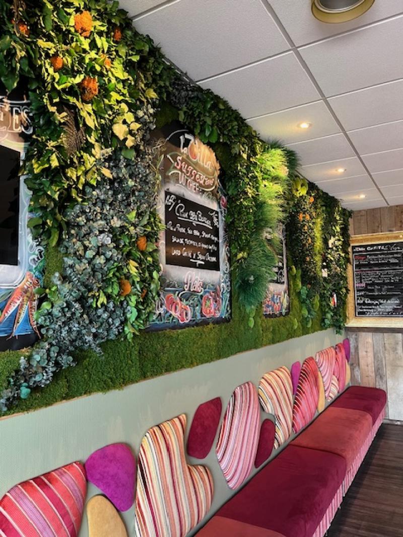 mur vegetal stabilisé hoa deco design tendance 2024 green wall.