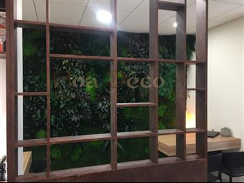 Opticienne centre optique mur vegetal stabilisé HOA DECO FULL végétaux zen esprit green wall