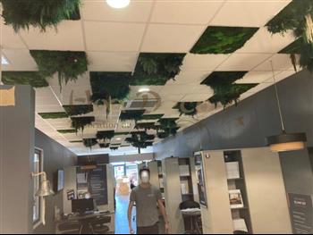 plafond vegetal dalle HOA DECO SCHMIDT SHOWROOM ST MALO FRANCE 2021 green wsall zen attitude spirit